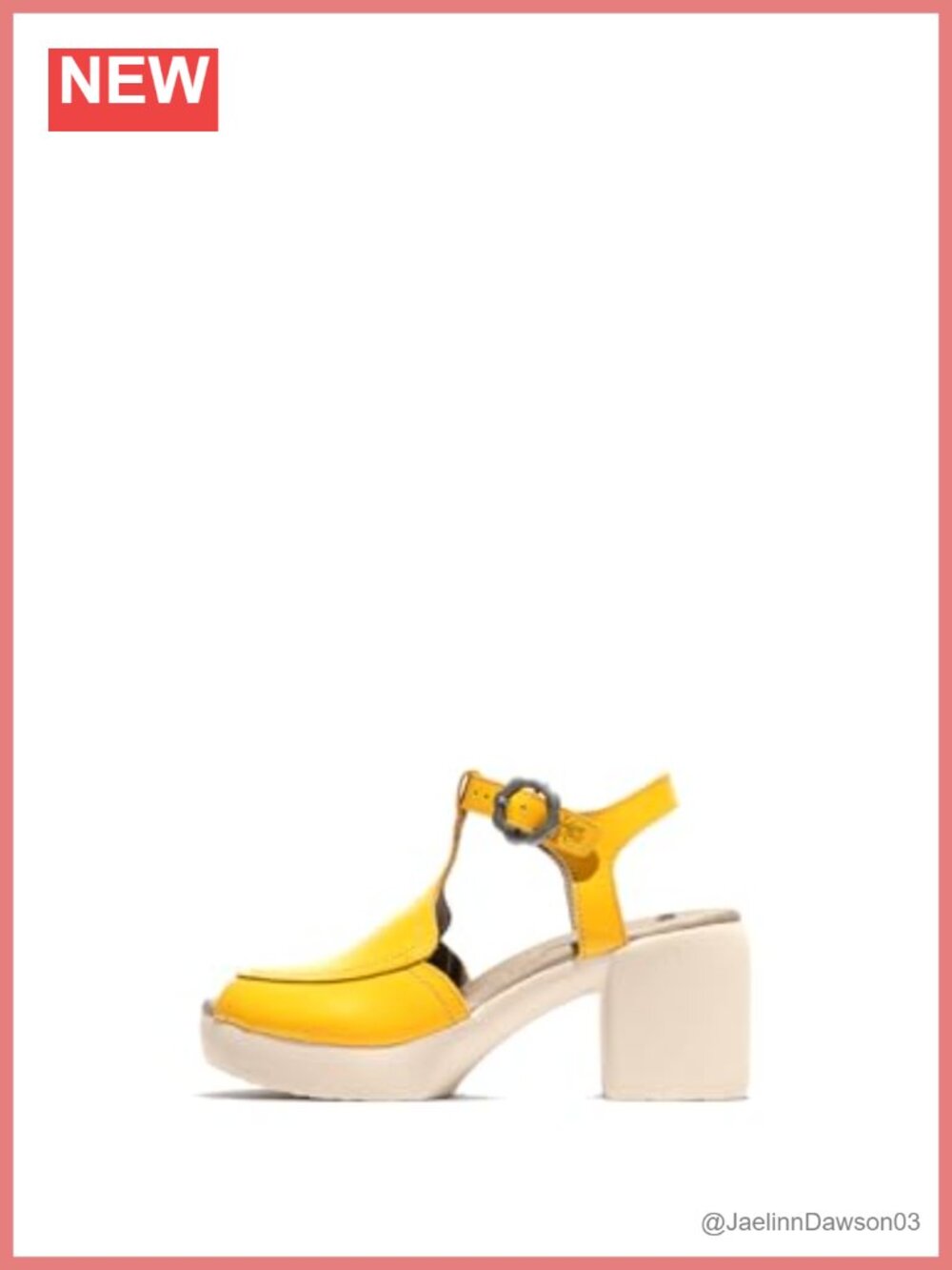 Leather T-Strap Block Heel Sandals with Cushioned Insole - Women's